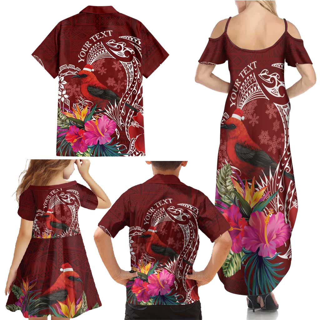 Personalized Samoa Meri Krisimasi Family Matching Summer Maxi Dress and Hawaiian Shirt Segasegamau'u Mix Siapo LT7 - Polynesian Pride