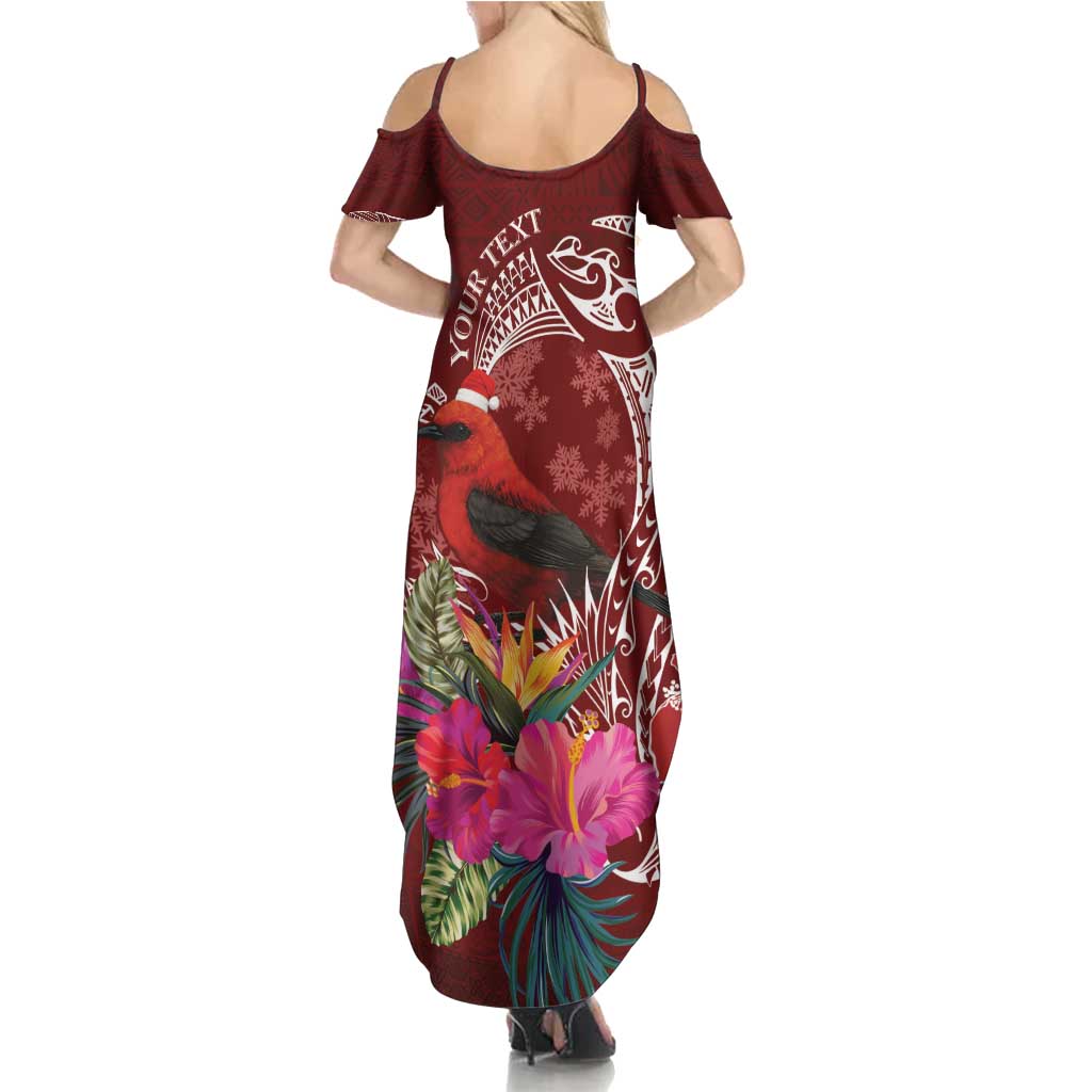 Personalized Samoa Meri Krisimasi Family Matching Summer Maxi Dress and Hawaiian Shirt Segasegamau'u Mix Siapo LT7 - Polynesian Pride