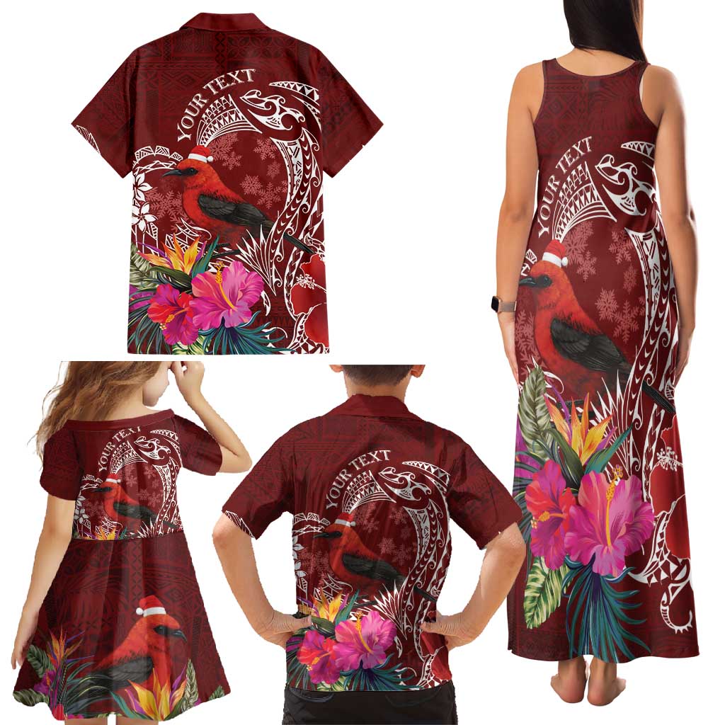 Personalized Samoa Meri Krisimasi Family Matching Tank Maxi Dress and Hawaiian Shirt Segasegamau'u Mix Siapo LT7 - Polynesian Pride