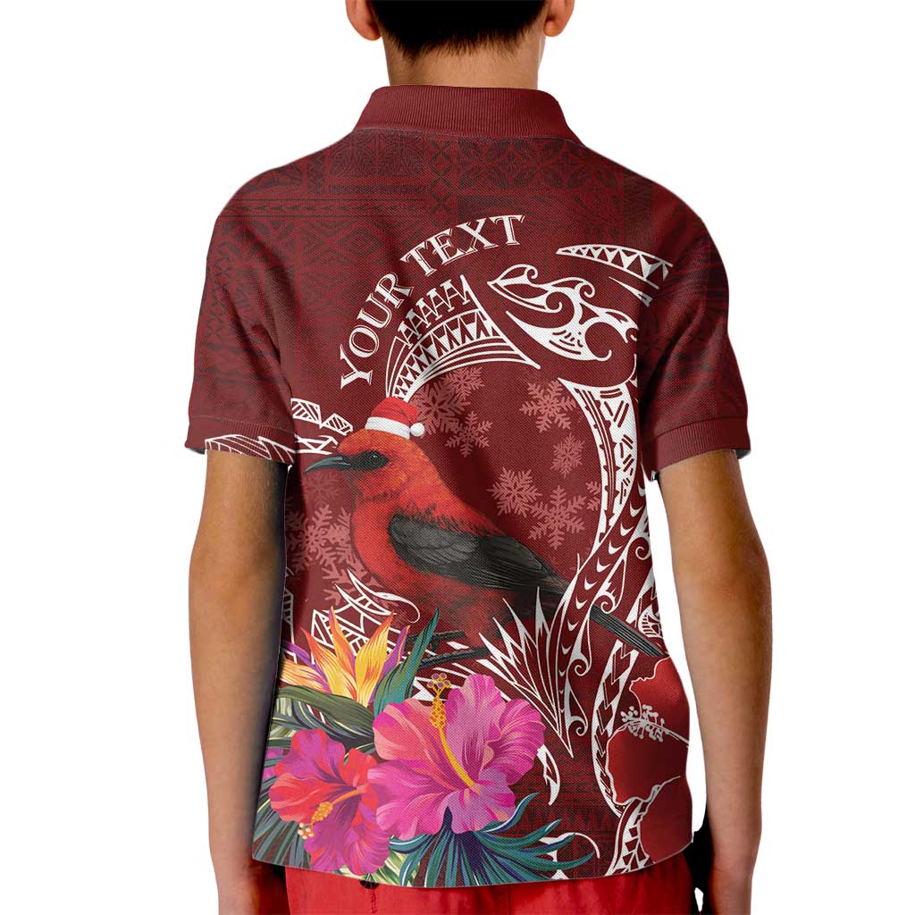 Personalized Samoa Meri Krisimasi Kid Polo Shirt Segasegamau'u Mix Siapo