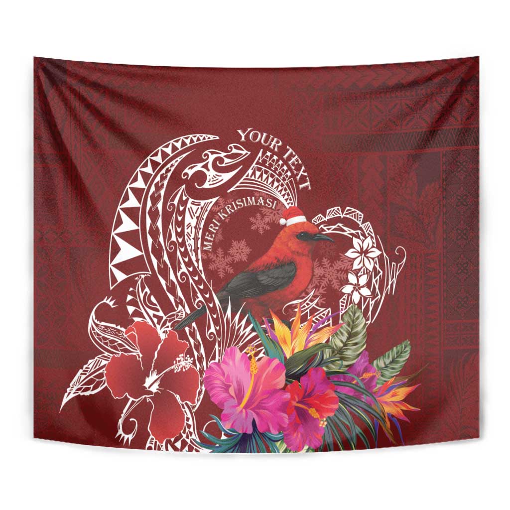 Personalized Samoa Meri Krisimasi Tapestry Segasegamau'u Mix Siapo LT7 - Polynesian Pride