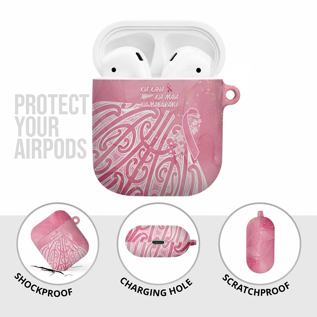 Breast Cancer Awareness Maori AirPods Case Kia Kaha Kia Maia Kia Manawanui LT7 - Polynesian Pride