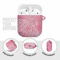 Breast Cancer Awareness Maori AirPods Case Kia Kaha Kia Maia Kia Manawanui LT7 - Polynesian Pride