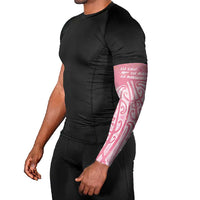Breast Cancer Awareness Maori Arm Sleeves Kia Kaha Kia Maia Kia Manawanui LT7 - Polynesian Pride