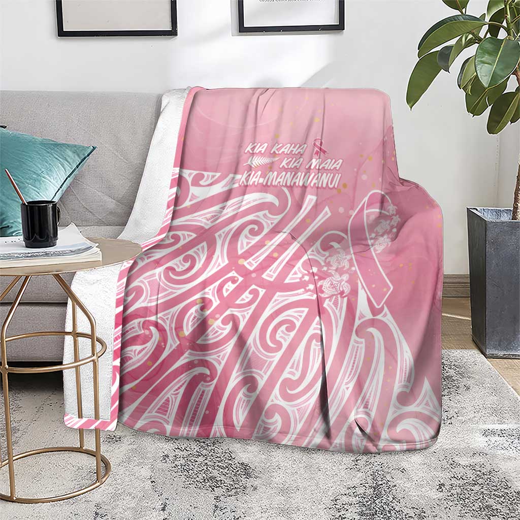 Breast Cancer Awareness Maori Blanket Kia Kaha Kia Maia Kia Manawanui - Polynesian Pride