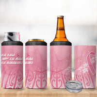 Breast Cancer Awareness Maori 4 in 1 Can Cooler Tumbler Kia Kaha Kia Maia Kia Manawanui LT7 - Polynesian Pride