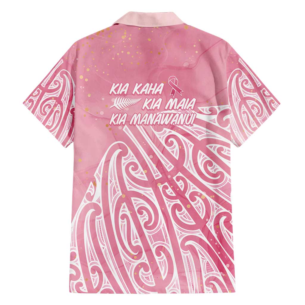 Breast Cancer Awareness Maori Family Matching Summer Maxi Dress and Hawaiian Shirt Kia Kaha Kia Maia Kia Manawanui LT7 - Polynesian Pride