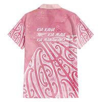 Breast Cancer Awareness Maori Family Matching Tank Maxi Dress and Hawaiian Shirt Kia Kaha Kia Maia Kia Manawanui LT7 - Polynesian Pride