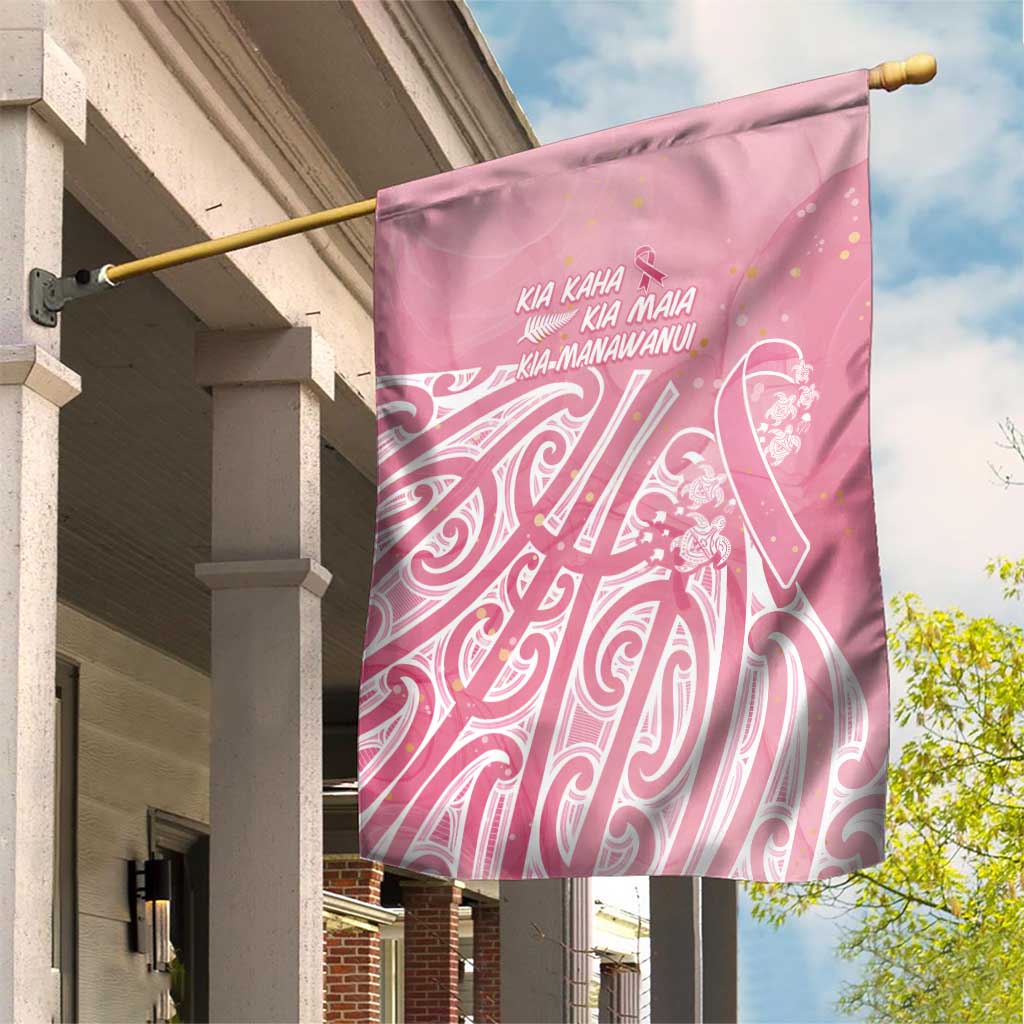 Breast Cancer Awareness Maori Garden Flag Kia Kaha Kia Maia Kia Manawanui LT7 House Flag Pink - Polynesian Pride