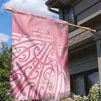 Breast Cancer Awareness Maori Garden Flag Kia Kaha Kia Maia Kia Manawanui LT7 - Polynesian Pride