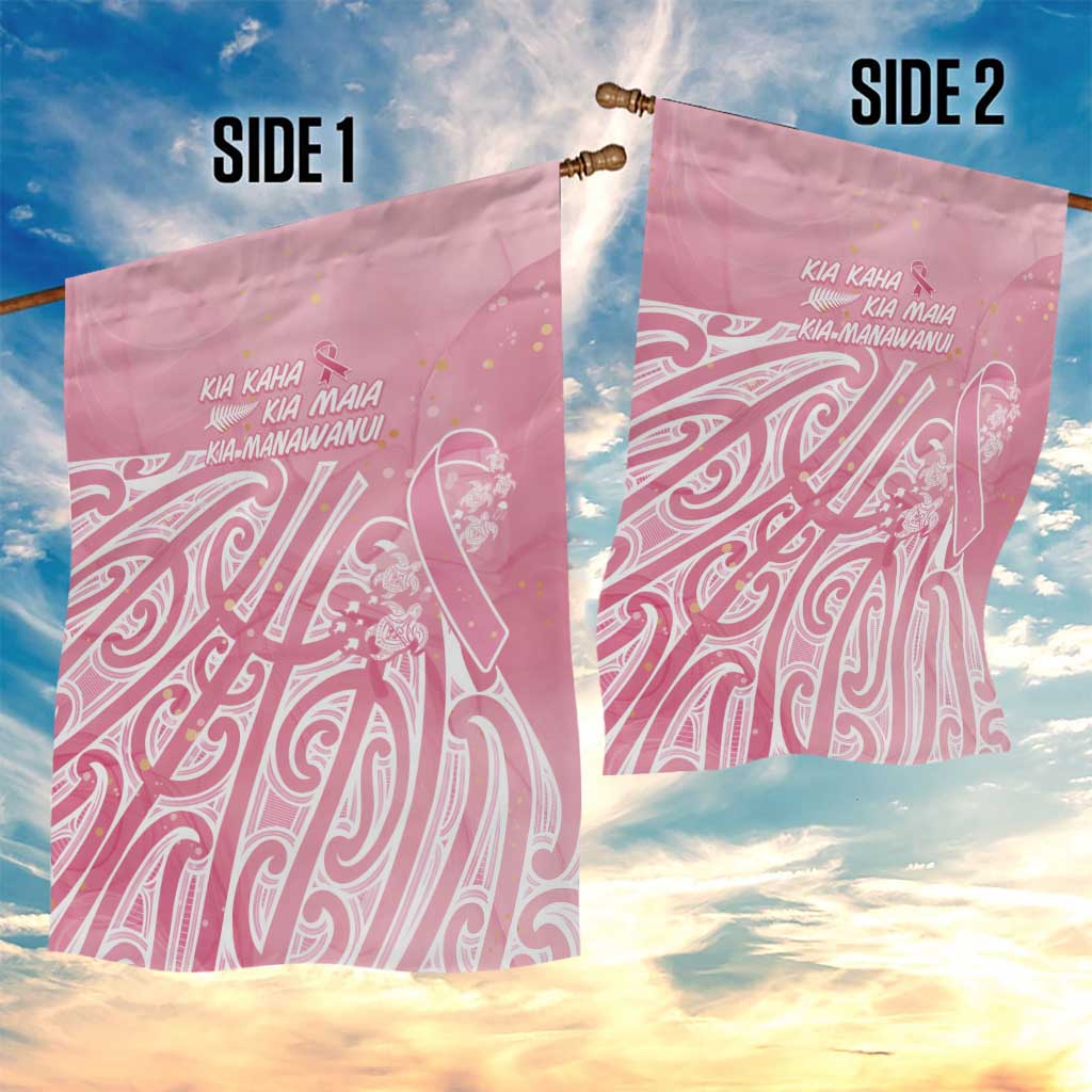Breast Cancer Awareness Maori Garden Flag Kia Kaha Kia Maia Kia Manawanui LT7 - Polynesian Pride