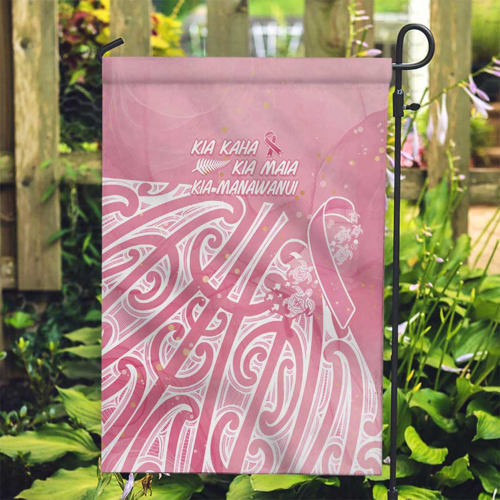 Breast Cancer Awareness Maori Garden Flag Kia Kaha Kia Maia Kia Manawanui LT7 Garden Flag Pink - Polynesian Pride