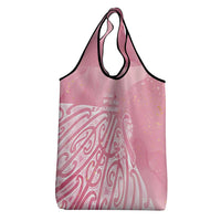 Breast Cancer Awareness Maori Grocery Bag Kia Kaha Kia Maia Kia Manawanui LT7 - Polynesian Pride
