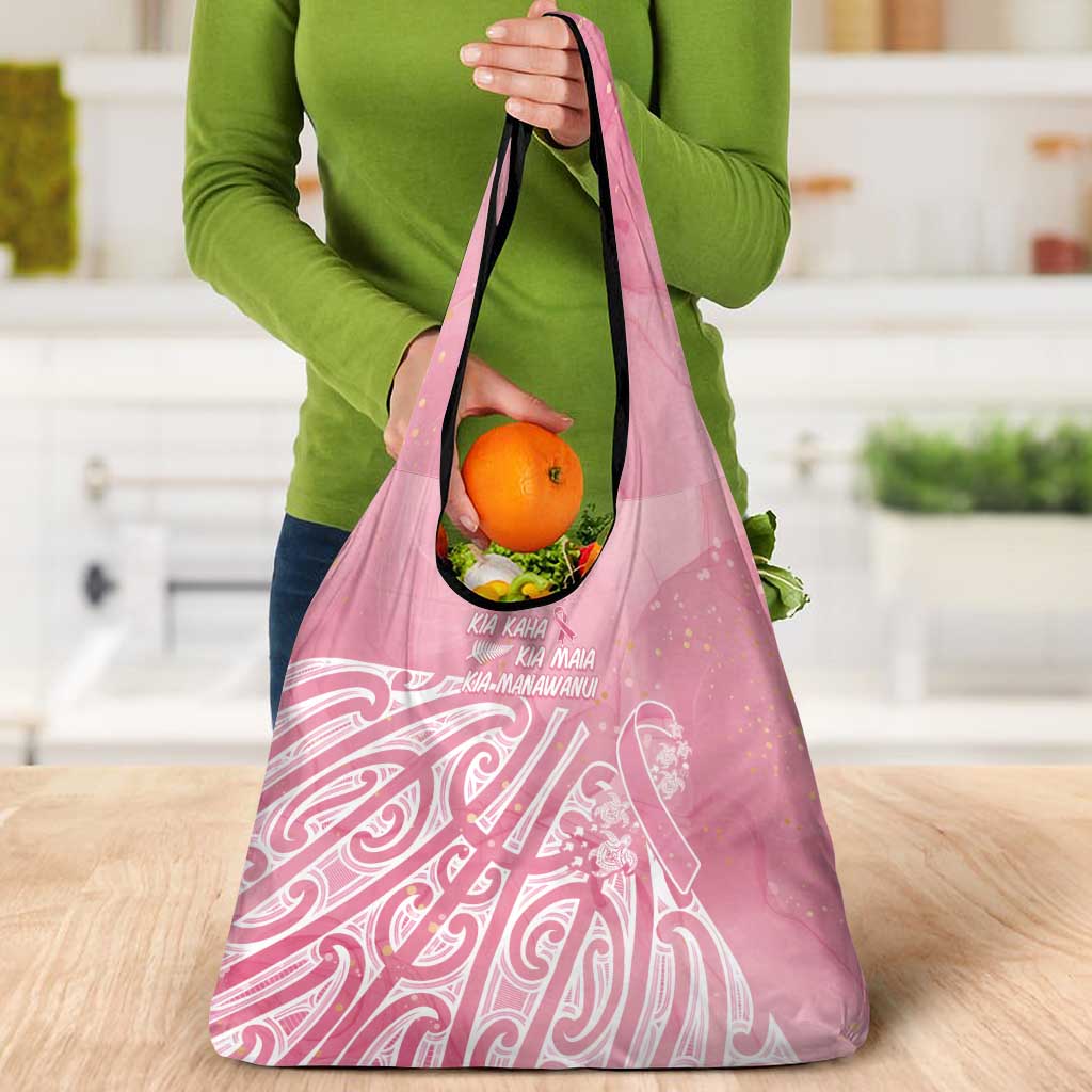 Breast Cancer Awareness Maori Grocery Bag Kia Kaha Kia Maia Kia Manawanui LT7 - Polynesian Pride