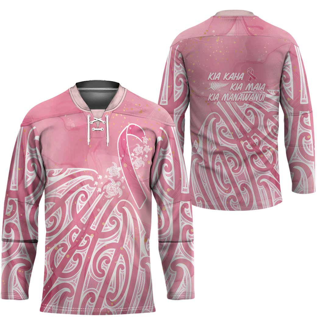Breast Cancer Awareness Maori Hockey Jersey Kia Kaha Kia Maia Kia Manawanui LT7 - Polynesian Pride