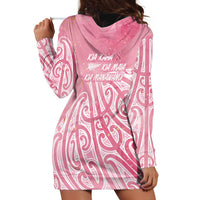 Breast Cancer Awareness Maori Hoodie Dress Kia Kaha Kia Maia Kia Manawanui LT7 - Polynesian Pride