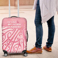 Breast Cancer Awareness Maori Luggage Cover Kia Kaha Kia Maia Kia Manawanui LT7 Pink - Polynesian Pride