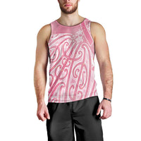 Breast Cancer Awareness Maori Men Tank Top Kia Kaha Kia Maia Kia Manawanui LT7 - Polynesian Pride