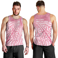 Breast Cancer Awareness Maori Men Tank Top Kia Kaha Kia Maia Kia Manawanui LT7 - Polynesian Pride