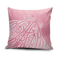 Breast Cancer Awareness Maori Pillow Cover Kia Kaha Kia Maia Kia Manawanui LT7 Pink - Polynesian Pride