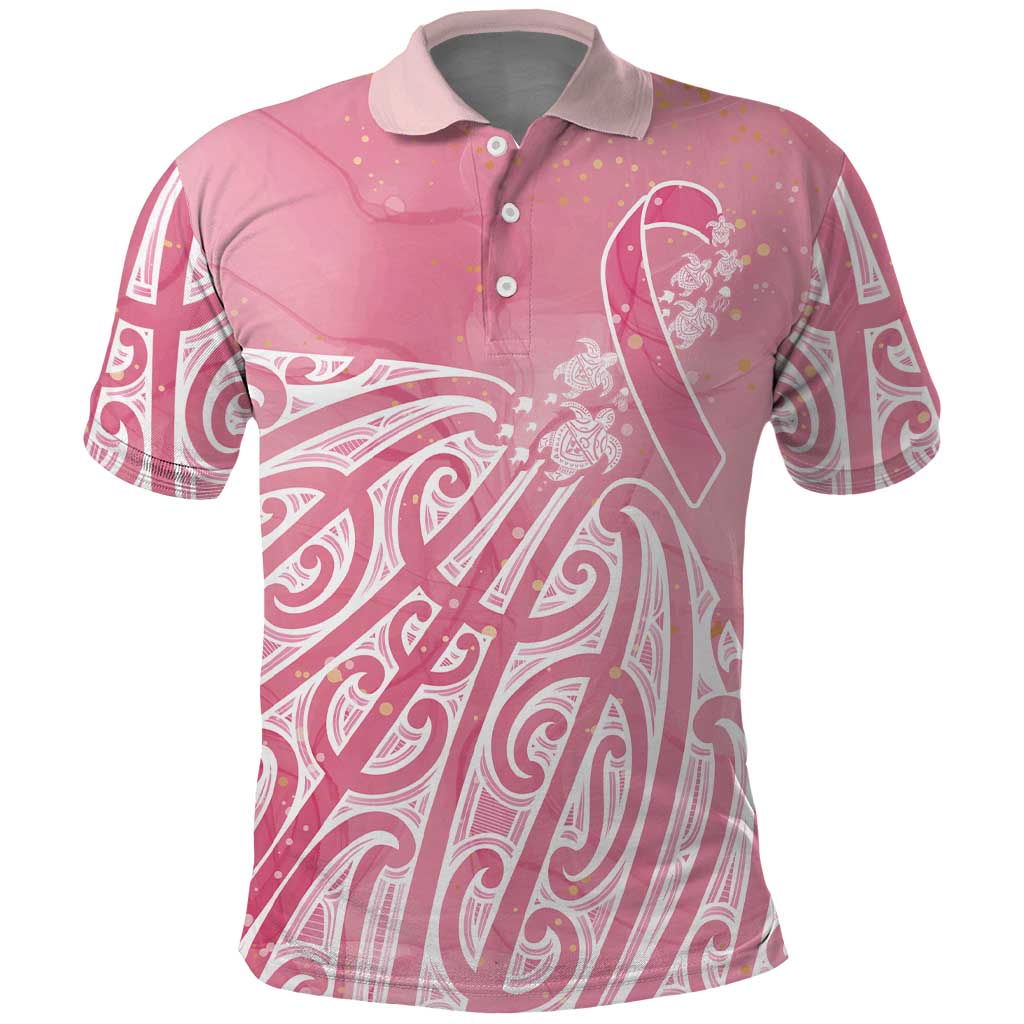 Breast Cancer Awareness Maori Polo Shirt Kia Kaha Kia Maia Kia Manawanui LT7 Pink - Polynesian Pride