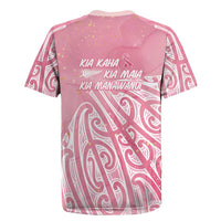 Breast Cancer Awareness Maori Rugby Jersey Kia Kaha Kia Maia Kia Manawanui LT7 - Polynesian Pride