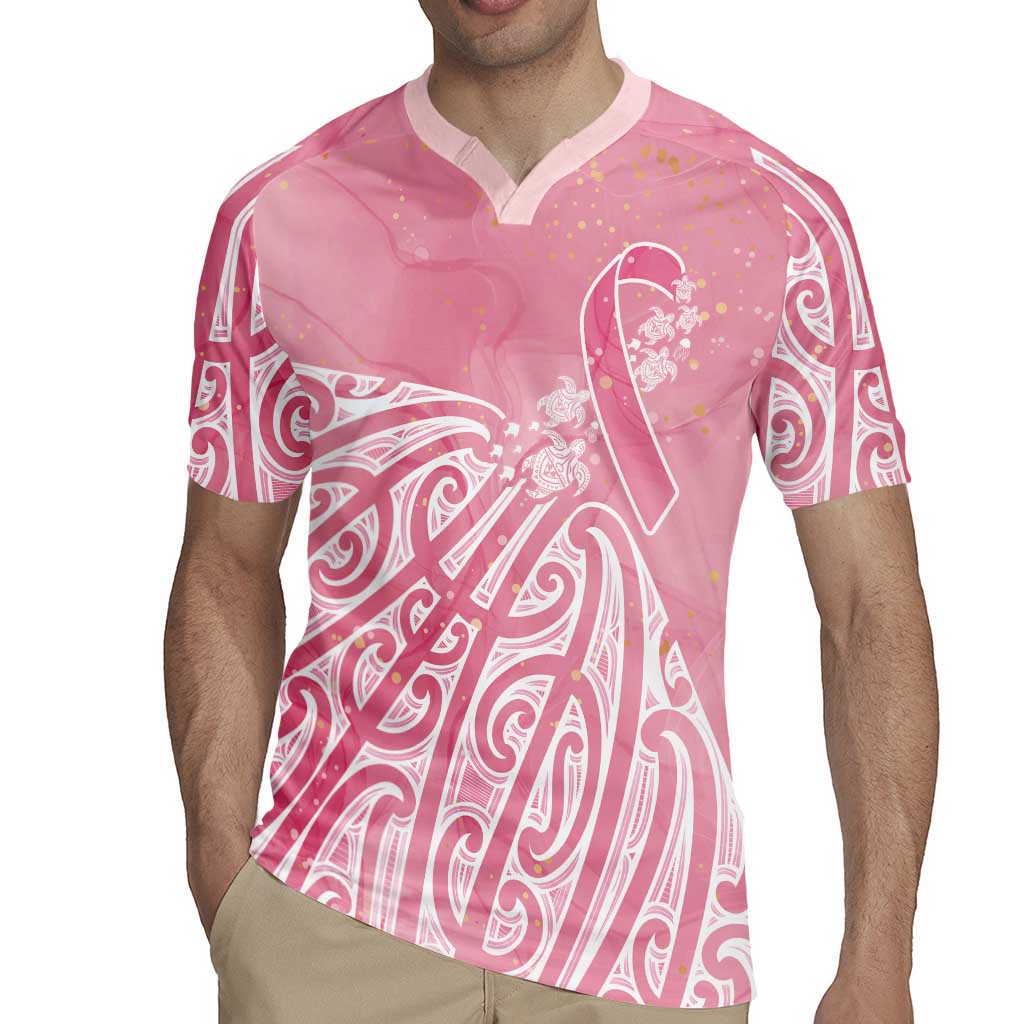 Breast Cancer Awareness Maori Rugby Jersey Kia Kaha Kia Maia Kia Manawanui LT7 - Polynesian Pride