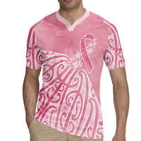 Breast Cancer Awareness Maori Rugby Jersey Kia Kaha Kia Maia Kia Manawanui LT7 - Polynesian Pride