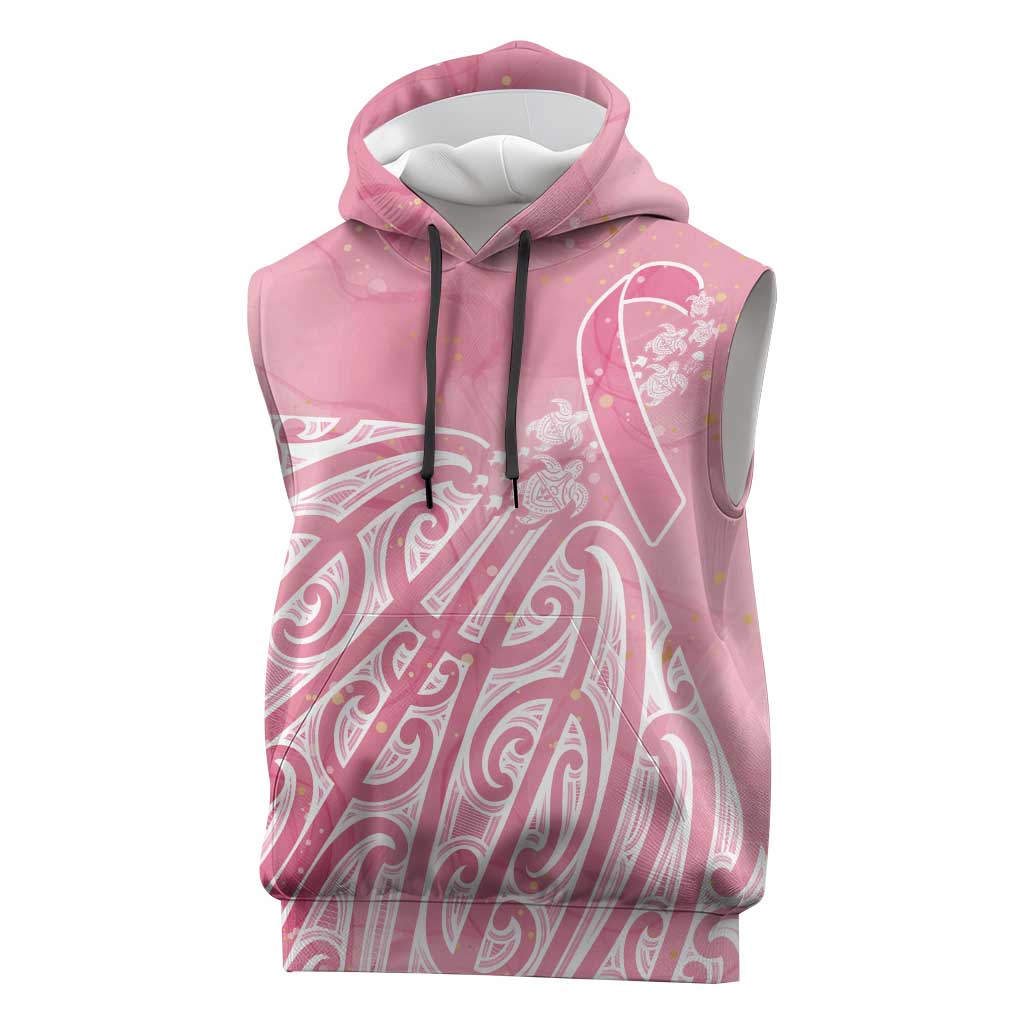Breast Cancer Awareness Maori Sleeveless Hoodie Kia Kaha Kia Maia Kia Manawanui LT7 Pink - Polynesian Pride