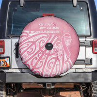 Breast Cancer Awareness Maori Spare Tire Cover Kia Kaha Kia Maia Kia Manawanui LT7 Pink - Polynesian Pride