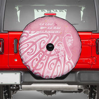 Breast Cancer Awareness Maori Spare Tire Cover Kia Kaha Kia Maia Kia Manawanui LT7 - Polynesian Pride