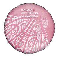 Breast Cancer Awareness Maori Spare Tire Cover Kia Kaha Kia Maia Kia Manawanui LT7 - Polynesian Pride