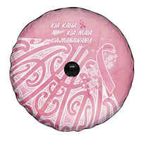 Breast Cancer Awareness Maori Spare Tire Cover Kia Kaha Kia Maia Kia Manawanui LT7 - Polynesian Pride