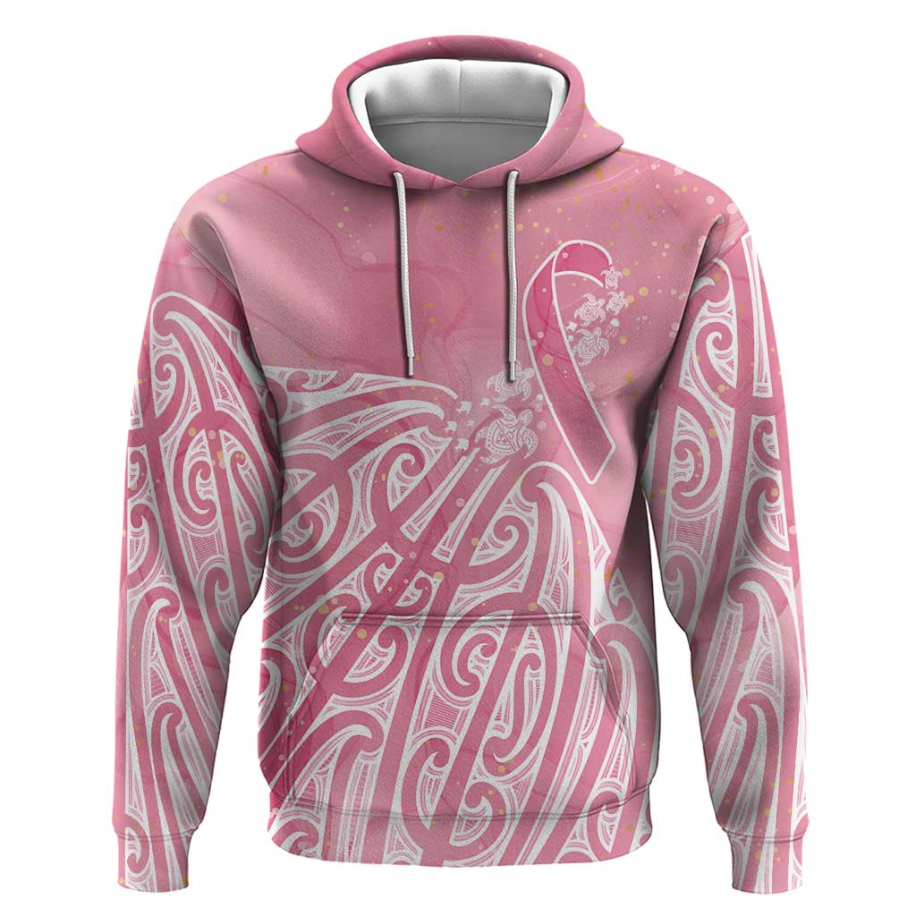 Breast Cancer Awareness Maori Zip Hoodie Kia Kaha Kia Maia Kia Manawanui LT7 Pullover Hoodie Pink - Polynesian Pride