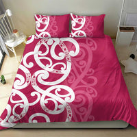 Breast Cancer Awareness Maori Bedding Set Koru Kowhaiwhai - Polynesian Pride