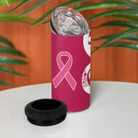 Breast Cancer Awareness Maori 4 in 1 Can Cooler Tumbler Koru Kowhaiwhai LT7 - Polynesian Pride