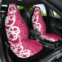Breast Cancer Awareness Maori Car Seat Cover Koru Kowhaiwhai - Polynesian Pride