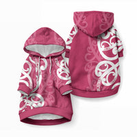 Breast Cancer Awareness Maori Pet Hoodie Koru Kowhaiwhai