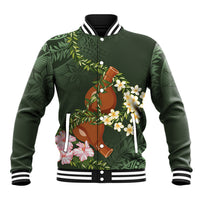 Aloha Hawaii Ipu Gourd Mix Maile Lei Baseball Jacket Sage Green LT7 Unisex Sage Green - Polynesian Pride