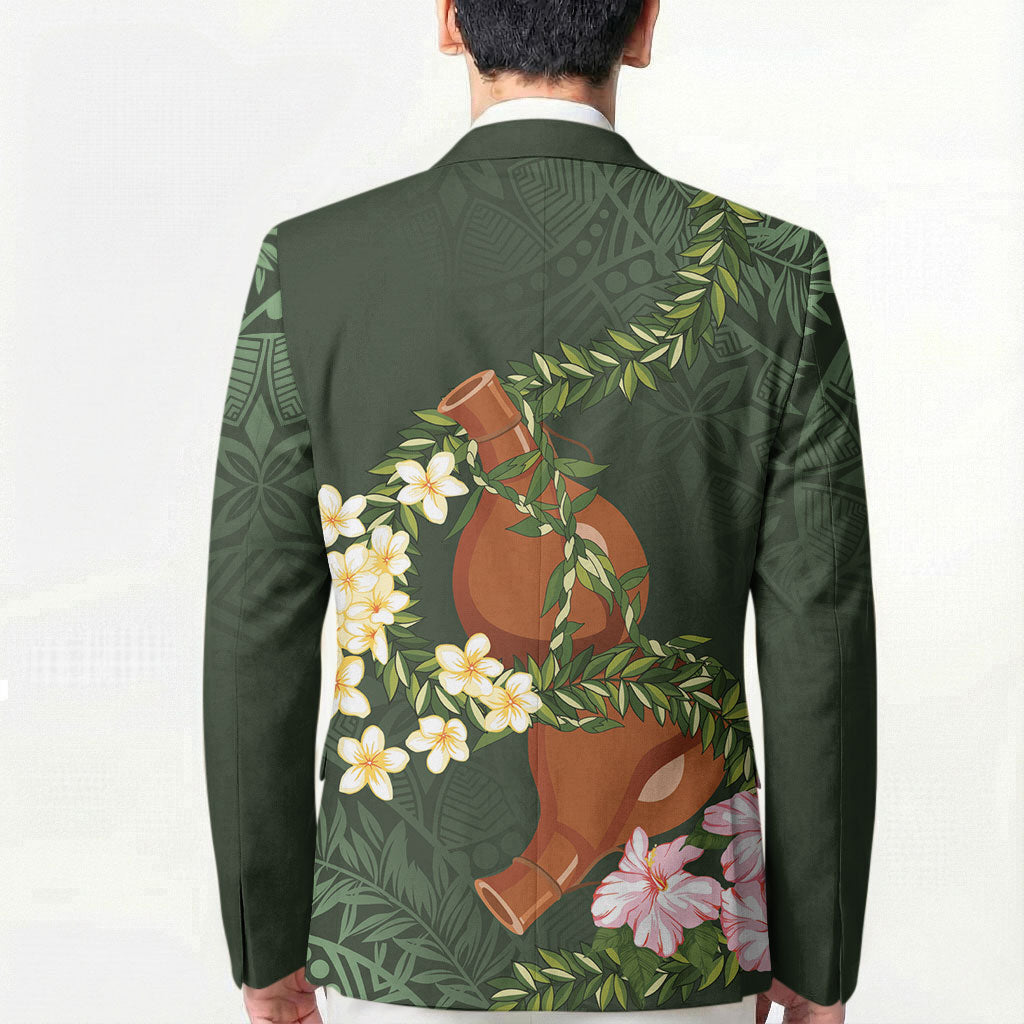 Aloha Hawaii Ipu Gourd Mix Maile Lei Blazer Sage Green LT7 - Polynesian Pride