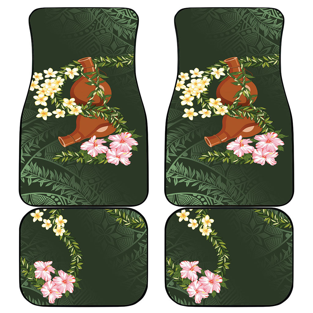 Aloha Hawaii Ipu Gourd Mix Maile Lei Car Mats Sage Green LT7 - Polynesian Pride