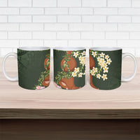 Aloha Hawaii Ipu Gourd Mix Maile Lei Ceramic Mug Sage Green LT7 - Polynesian Pride