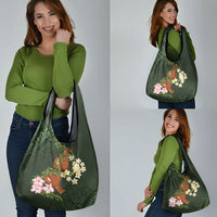 Aloha Hawaii Ipu Gourd Mix Maile Lei Grocery Bag Sage Green LT7 - Polynesian Pride
