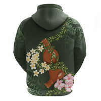 Aloha Hawaii Ipu Gourd Mix Maile Lei Hoodie Sage Green LT7 - Polynesian Pride