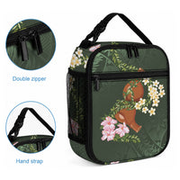 Aloha Hawaii Ipu Gourd Mix Maile Lei Lunch Bag Sage Green LT7 - Polynesian Pride