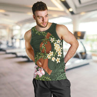 Aloha Hawaii Ipu Gourd Mix Maile Lei Men Tank Top Sage Green LT7 Sage Green - Polynesian Pride