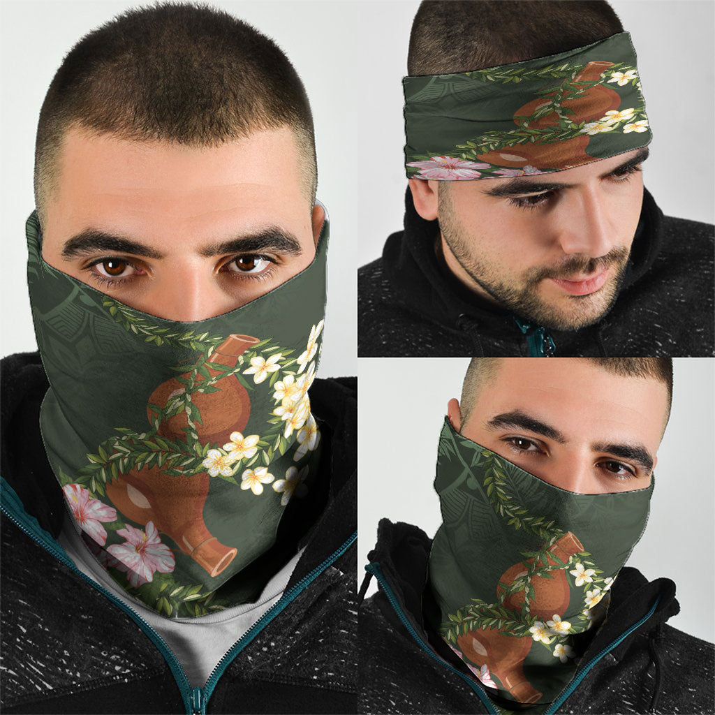 Aloha Hawaii Ipu Gourd Mix Maile Lei Neck Gaiter Sage Green LT7 - Polynesian Pride