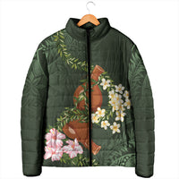 Aloha Hawaii Ipu Gourd Mix Maile Lei Padded Jacket Sage Green LT7 - Polynesian Pride