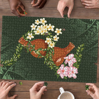 Aloha Hawaii Ipu Gourd Mix Maile Lei Puzzle Sage Green LT7 - Polynesian Pride
