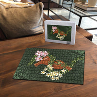 Aloha Hawaii Ipu Gourd Mix Maile Lei Puzzle Sage Green LT7 - Polynesian Pride